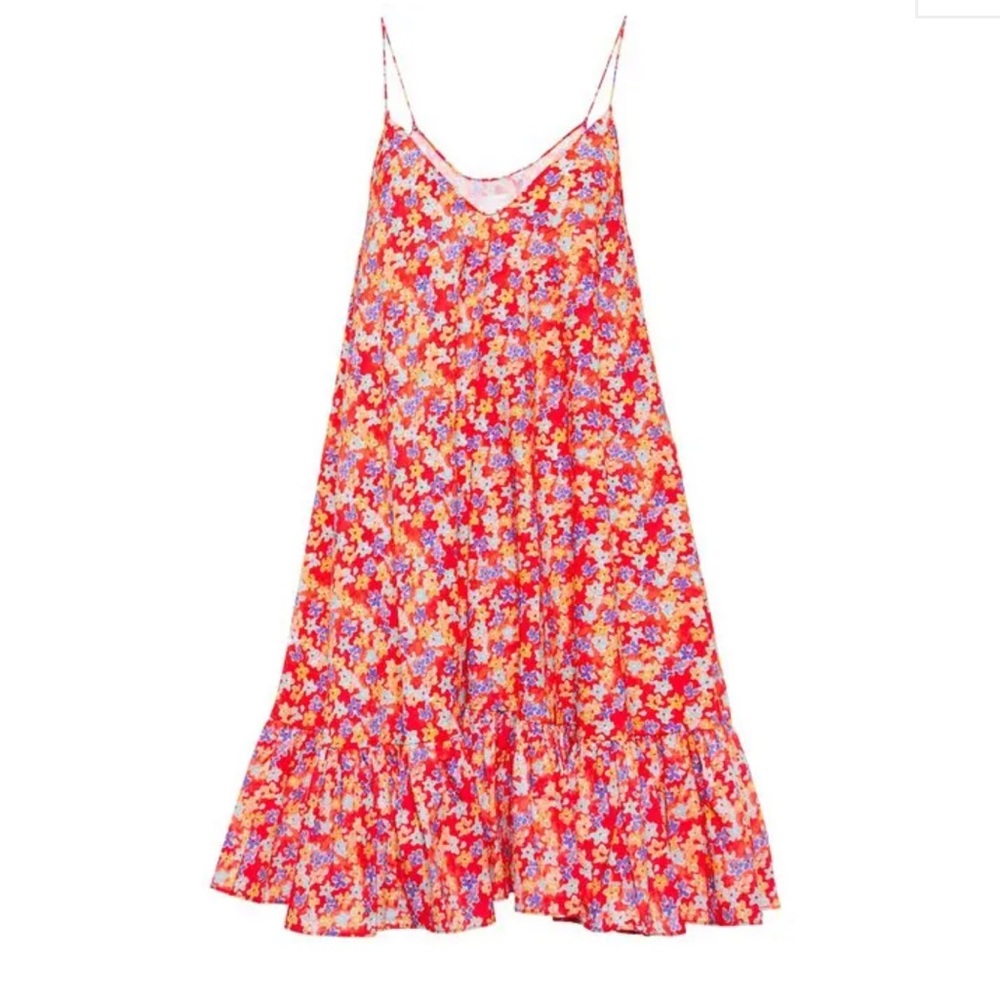 CAROLINE CONSTAS Laurel cotton-blend minidress in Red - Picture 2 of 6